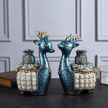 Cotton swab box Nordic ins home restaurant portable creative deer ornaments High-grade cute lipstick storage ktv toothpick box