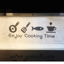 Happy kitchen cute little pot cute creative pole with home wall stickup glass sticker anti-smoke small stickers