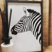 Bathroom Decoration Painting Spotted Horse Head Toilet Ins Nordic Creativity Modern Minima Room Bedroom Solid Wood Hanging Painting