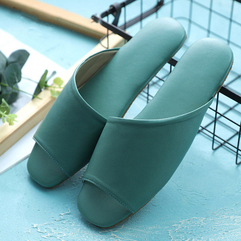 Olyn silent high-end Japanese sheep skin sandals female spring and autumn indoor natural leather bullish soles