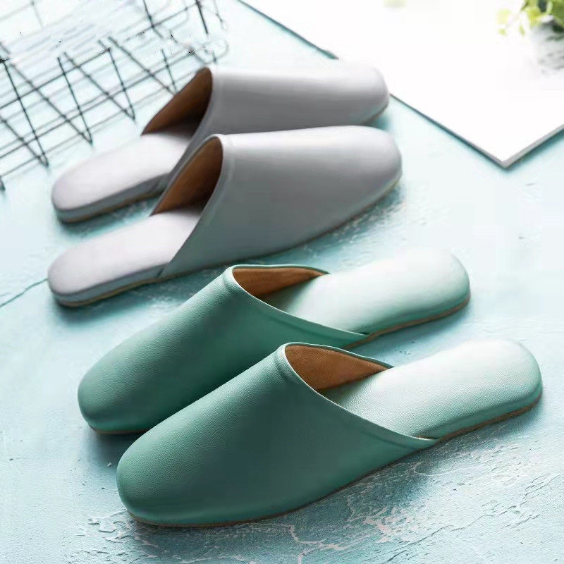 Olin Small Lambskin Slippers Morandi Color Spring Autumn Summer Home Lovers Non-slip Silent Office Tug Tug