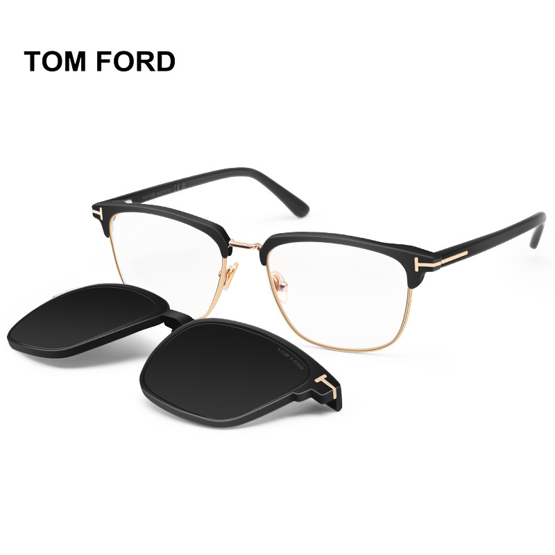 Tom Ford/Tom Ford Eyeglass Set Tf5683B Sunglasses Frame with Clip-On Prescription Optical Glasses Frame Sunglasses Tom Ford/Tom Ford Eyeglass Set Tf5683B Sunglasses Frame with Clip-On Prescription Optical Glasses Frame Sunglasses