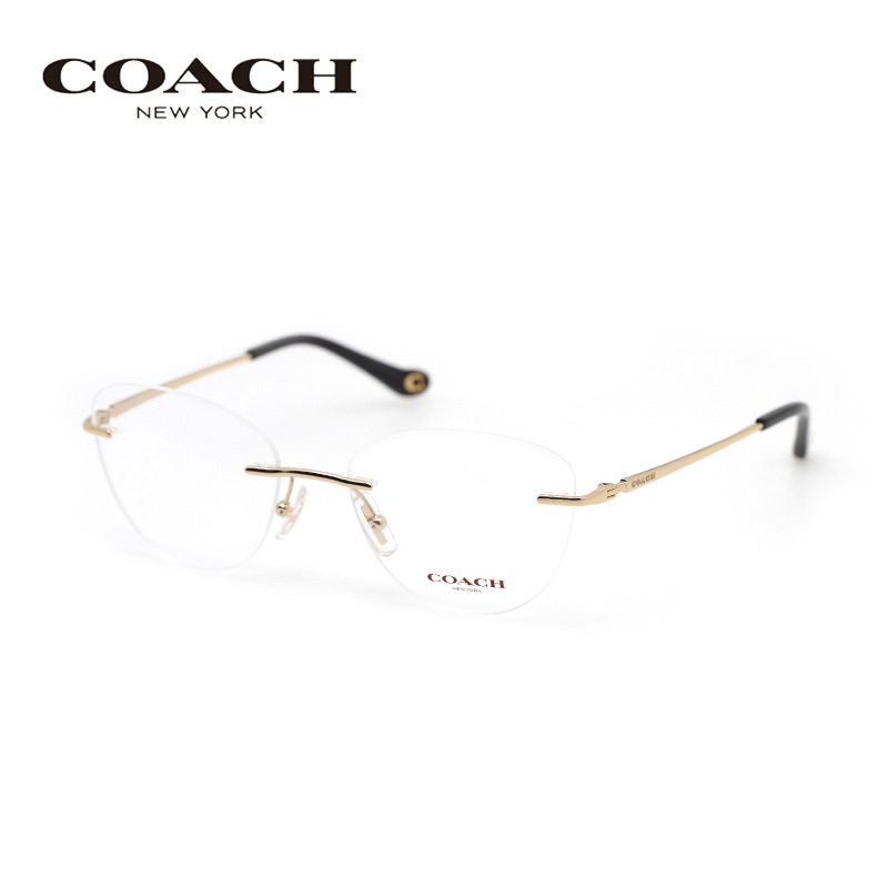 COACH Frameless Butterfly Fashion High-End Myopia Optical Glasses Frame for Men and Women 0Hc5185