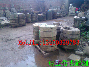 Stone carving old grinding disc Old grinding disc Milling fan Granite grinding disc Milling fan Garden decoration 003