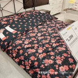 Ikea, пододеяльник, современная японская красная хлопковая наволочка, постельные принадлежности, подходит для весны и осени