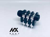 6 35 centipede type audio microphone socket 6 5 stereo female socket 335B 6-pin straight plug full plastic white mouth