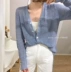 Thời trang chanh mùa thu mới của Hàn Quốc Thời trang Hàn Quốc đan len hàng đầu áo len cardigan Cardigan