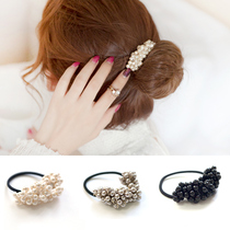 South Korea imported hair accessories headdress half circle beaded pearl leather band Hairband hair rope