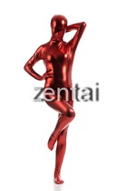 cosplay紧身衣 全包紧身衣 zentai 红色涂胶紧身衣 连体衣 舞台演