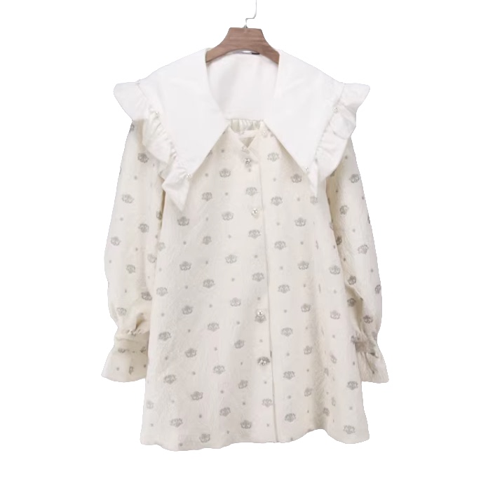 Town Series Cut-Label Dunhuang Design Jacquard Puffy Floral Pattern Autumn New Dress C1Bbc1104