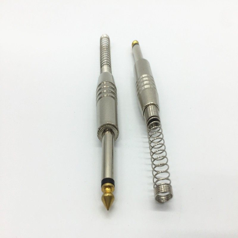 Gold plated 6 5 microphone plug microphone power amplifier Mixer welding head large two-core single sound track Guitar Sound Head