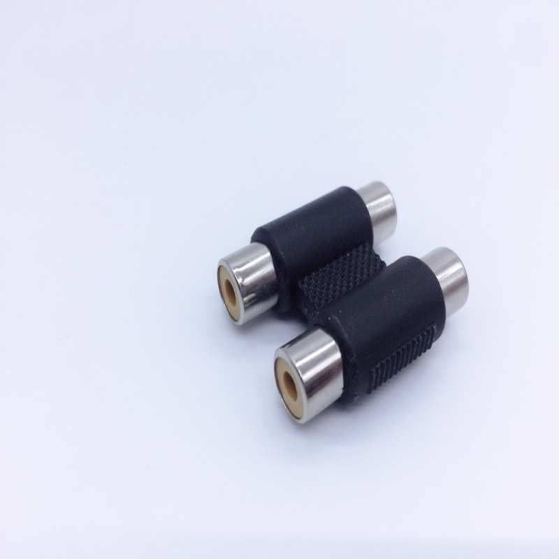 Lotus double mother head extended plug audio-video connecting wire straight through head RCA mother to mother to joint rca pair of joints