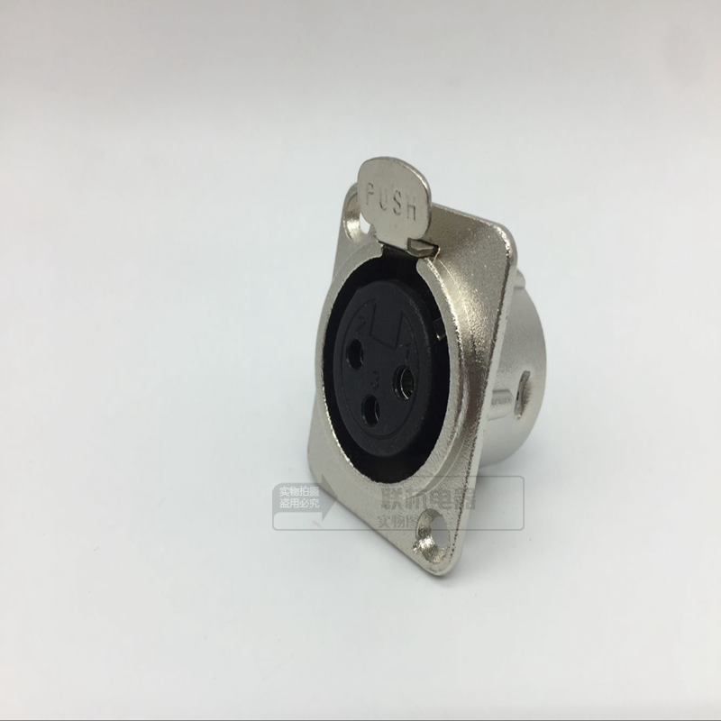 Microphone Cannon Mother seat XLR Three Core Caron Panel Module Microphone Canon Mother Head Welding Sound Block