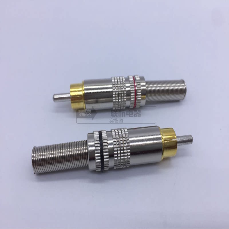 Jinhao Lotus RCA plug TV DVDAV cable plug plum blossom audio video plug welding lotus coaxial cable head