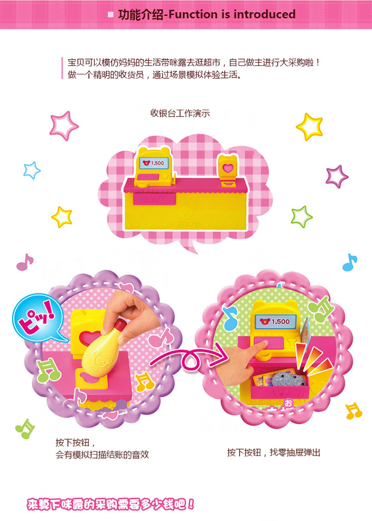 Phụ kiện búp bê Milu chính hãng Milu Happy House House Sushi Strawberry Tiệm cắt tóc Tủ quần áo Tủ quần áo Đồ chơi quà sinh nhật cho bé