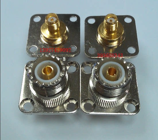 Walkie-talkie adapter UHF female to SMA female flange fixed female seat UHF SMA-KKFSL16 M to SMA female