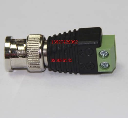Oscilloscope Joint BNC turning green terminal BNC male head turning 2 twisted pair pressure joint BNC solderless head