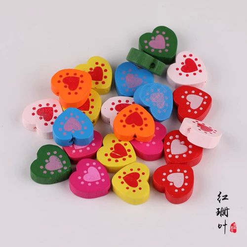 DIY Аксессуар с аксессуарами, ручка, деревянный браслет из бисера, детское ожерелье и браслет, мультяшная цветная карта, бусины