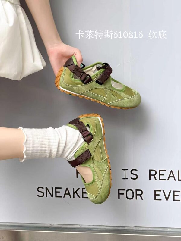 Kalaites Velcro Outdoor Ballet Sneakers for Women, Breathable and Comfortable Casual Shoes with Internal Height Increase 510215