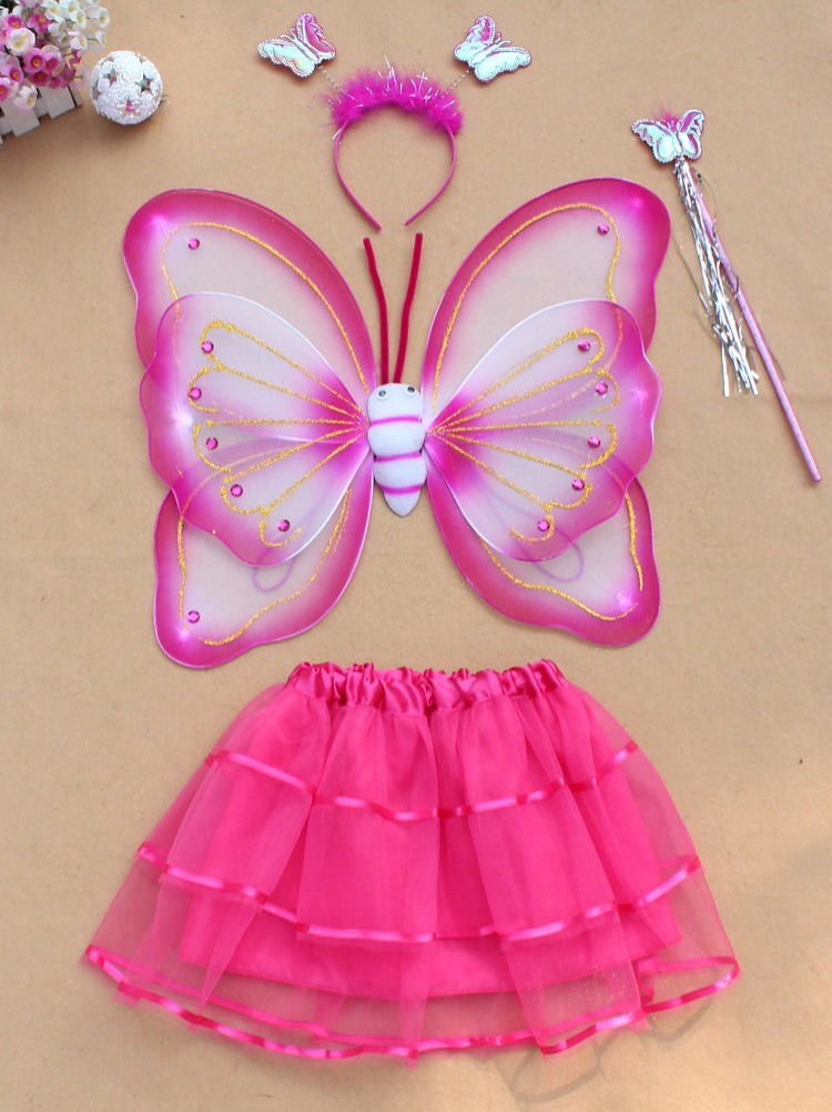 Ngày thiếu nhi cho trẻ em Chương trình đạo cụ Trò chơi Cos Dress Up Angel Feather Butterfly Wings Three Piece Set - Sản phẩm Đảng / Magic / Hiệu suất bộ đồ halloween cho bé trai