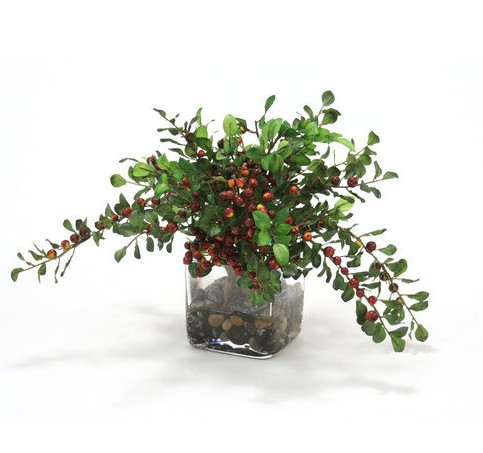 Spot New York Lower City Park Import emulation Flower Burgundy fruit garden with vase swing piece Living room Bedroom 