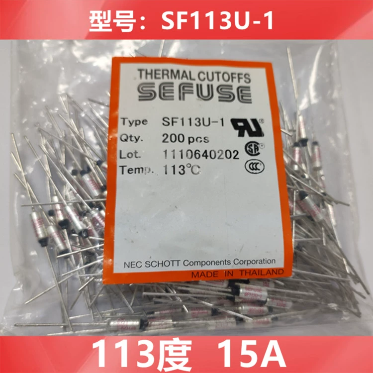 Cầu chì nhiệt NEC nhập khẩu SF113U-1 RY TF113oC 15A250V Công tắc điều khiển nhiệt độ 113 độ cầu chì 8a