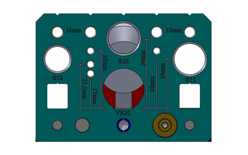 Plate furniture three-in-one connection piece punching locator drilling machine Round wood tenon 3D model NIIYD