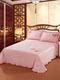 Foreign trade embroidered pure cotton bed sheet single piece vintage lace white 100 cotton export home textile pillowcase three-piece set