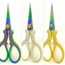 Embroidery thread scissors cold light scissors cross-stitch tailors paper-cutting window grill scissors student handmade tea bag scissors sharp and practical
