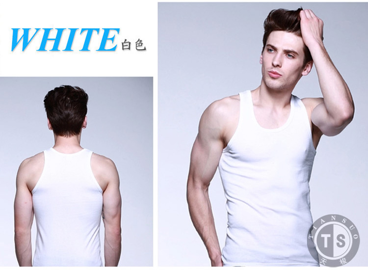 Áo vest nam cotton nam phiên bản Hàn Quốc của cổ tròn thể thao thể thao chạm đáy đồ lót mùa hè nam áo ngực hở lưng