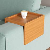 Small apartment creative living room sofa Japanese-style small side table minimalist solid wood corner table movable small coffee table armrest tray