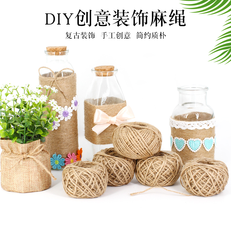 DIY hand rope colored hemp knitting rope tied rope tied to kindergarten decoration materials