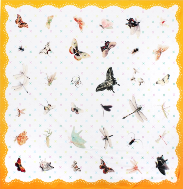 Taiwan Tourism Taipei Palace Museum Cultural and Creative Remembrance Gift Boutique Grass Worm Tuft Handkerchief Pahanda