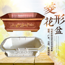 Cement flower pot mold Diamond European thickened bonsai cast-in-place plastic model Concrete abrasive Roman column mold