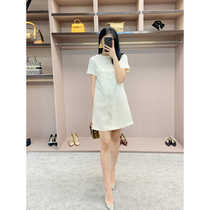 Na Paris High Container Flexible Silk Wool Solid Luxurious Nail Pearl Semi-Overdraft Silk Lining Short Sleeve Dress