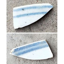 Special sale of Ming Dynasty blue and white side bowl mouth specimens broken porcelain pieces ancient porcelain pieces old porcelain pieces 81
