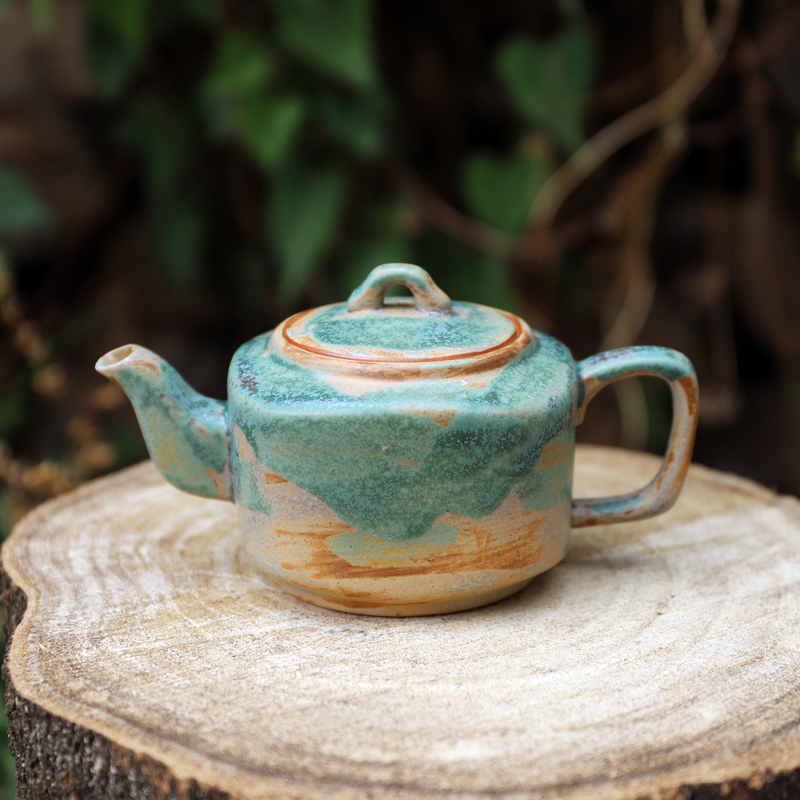 Porcelain Series [Chu Yu] Teapot and Tea Set Kung Fu Tea Set Vintage Ceramic Greenish Blue