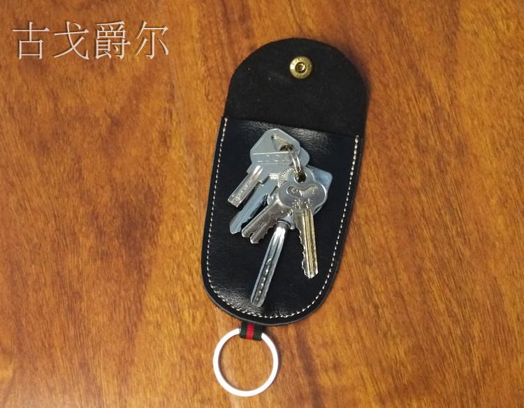 Túi da khóa da sáng tạo nam và nữ phong cách đơn giản khóa xe chìa khóa gói đa chức năng thắt lưng treo bộ chìa khóa - Trường hợp chính túi đựng chìa khóa xe máy