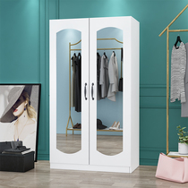 European narrow wardrobe double single door with mirror bedroom simple modern economy single small storage childrens wardrobe