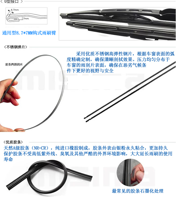 Bản gốc X3 Dongfeng phổ biến S50 Jingyi X5 gạt nước M5 Linh chi M3 với lưỡi gạt nước xương V3 dải cao su gốc - Gạt nước kiếng gạt nước rửa xe ô tô