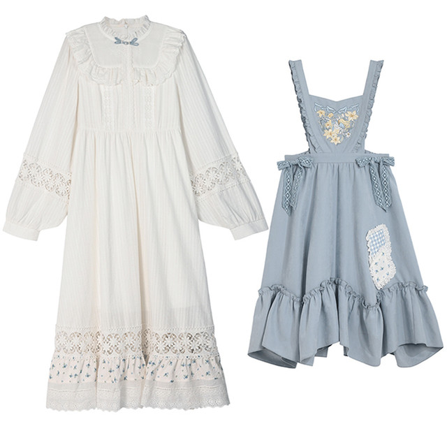 Fairy Tale Collection Mori Girl Tribe Original Pastoral French Style Sweet and Light Lo two-piece Dress Tyndall Princess Dress
