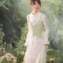 Fantastic Fairy Design Butterfly Vest Vest Vest Version Dress Fashion Two-Piece Sex Town Original Women Tribe