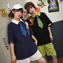 Judinik Original Sen Tribe Stereo Doll Grinding T-shirt Short sleeve Couple Couple Couple Clothes Summer