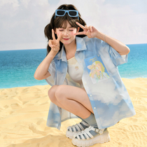 Paper airplane polo shirt sweater vacation boyfriend wind shirt casual coat summer new tide original female tribe