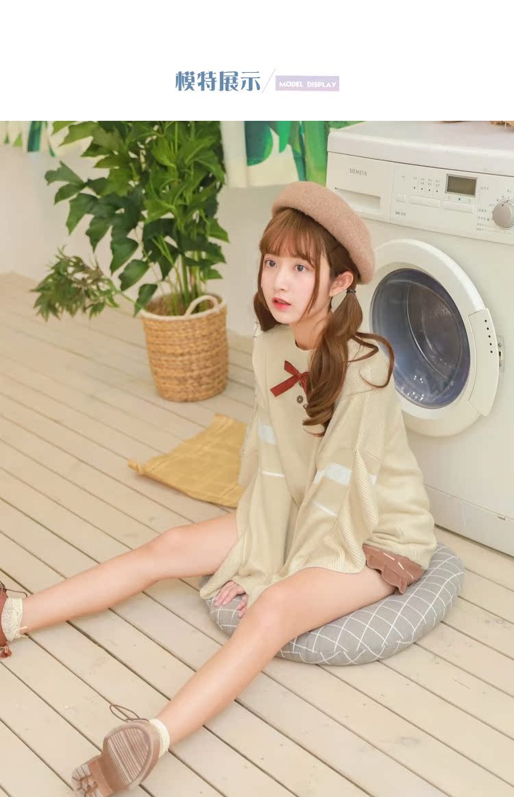 Áo len cổ điển của bộ lạc Mori mùa thu 2018 mới dành cho nữ áo sơ mi mùa thu sang trọng áo len nữ