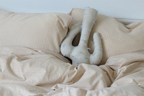 Japanese muji style naked sleep skin-friendly soft Muji cotton knitted cotton bedding four-piece set ins wind four seasons