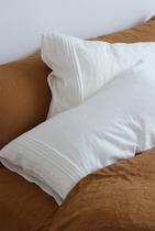 Original French pure white linen pleated Lace pillowcase Nordic ins pillowcase high quality designer models