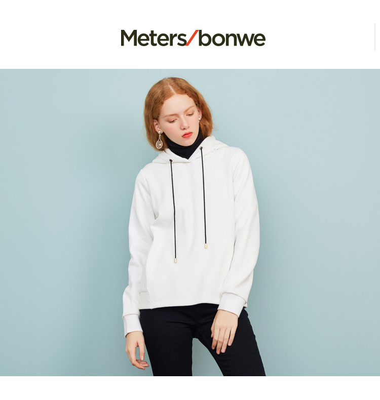 Sweatshirt femme METERS BONWE  METERSBONWE en Polyester - Ref 3216491 Image 7
