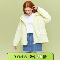 Metersbonwe short coat womens autumn new casual foreign style solid color fashion student Loose Girl short coat