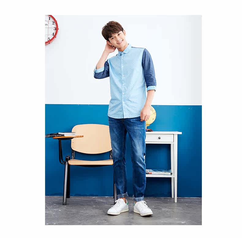 Jeans pour adolescent METERS BONWE 100% coton pour hiver - Ref 1479183 Image 15